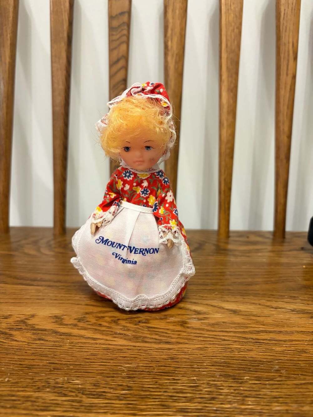 Vintage Mount Vernon Virginia Souvenir Doll Blonde 6 Inch